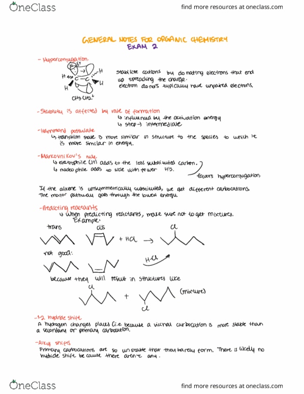 Chem 2310 Midterm Exam 2 Study Guide Oneclass Chem 2310 Midterm Exam 2 Study Guide Oneclass