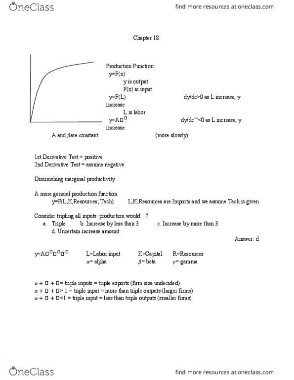 ECON 160 Lecture Notes - Lecture 26: Farad, Production Function, Marginal Product thumbnail