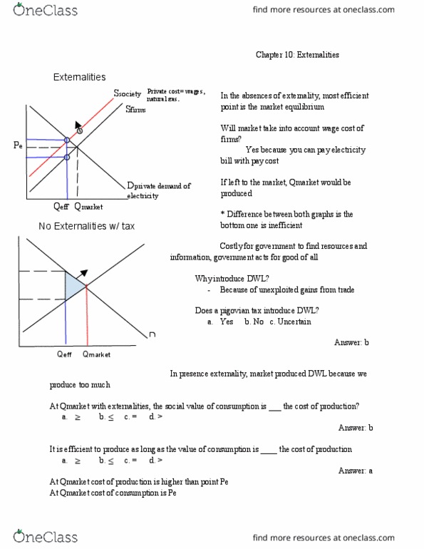 ECON 160 Lecture Notes - Lecture 19: Pigovian Tax, Cost, Externality thumbnail