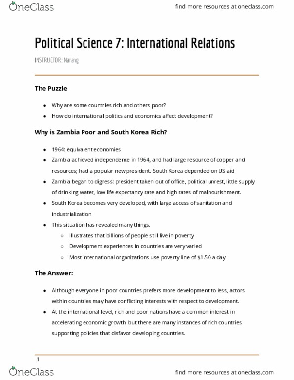 POL S 7 Lecture Notes - Lecture 12: Oligopoly, New International Economic Order, Washington Consensus thumbnail