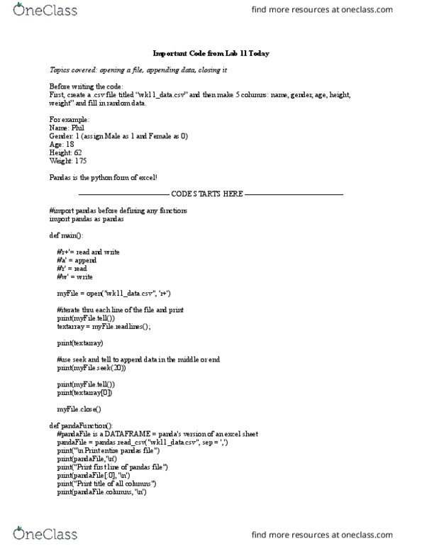 COSC-010 Lecture 11: Lab 11 Notes thumbnail