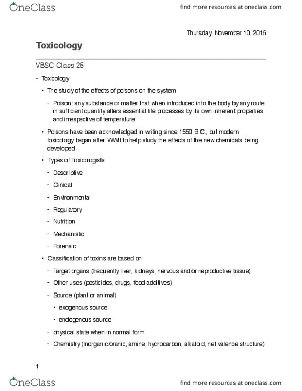 VB SC 050S Lecture 25: Toxicology (lecture 24 and 25) thumbnail