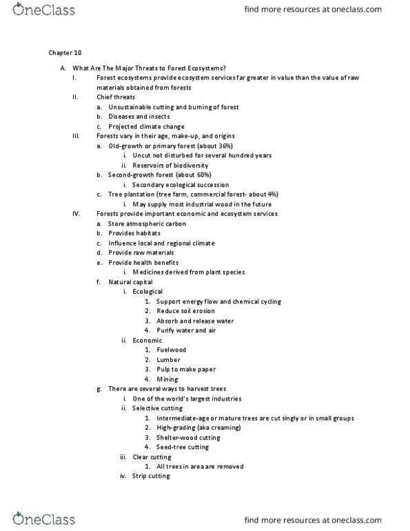 EGGS 105 Lecture Notes - Lecture 10: Shelterwood Cutting, Forest Ecology, Tree Farm thumbnail