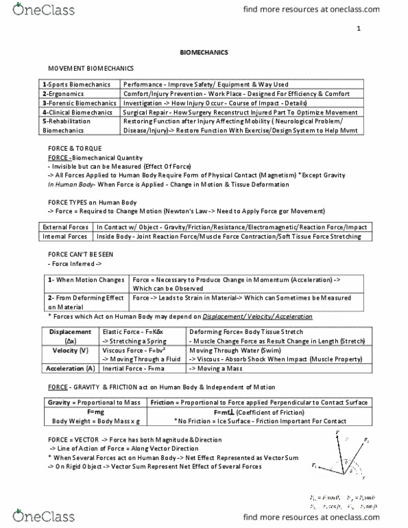 EDKP 206 Lecture Notes - Lecture 99: Shoulder Joint, Coriolis Force, Pseudovector thumbnail