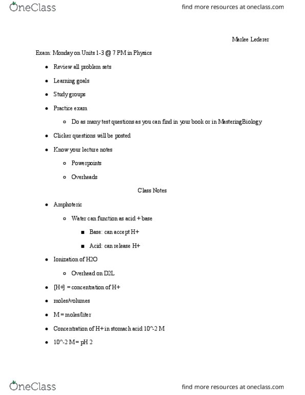 MCDB 1150 Lecture Notes - Lecture 9: Ethane, Covalent Bond, Aldehyde thumbnail