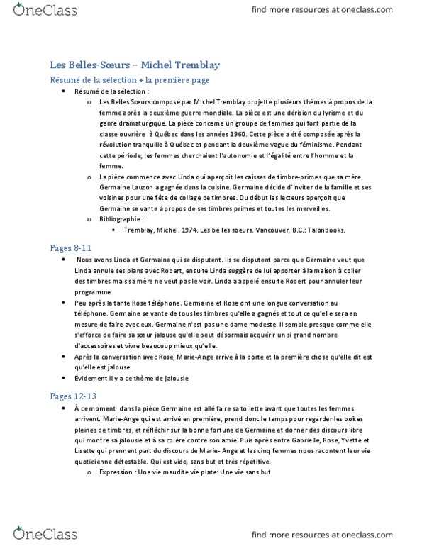FRE391H5 Chapter Notes - Chapter 1: La Voix, State Agency For National Security, Voir thumbnail