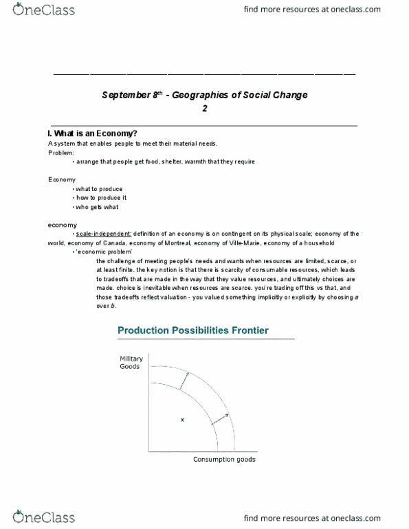 GEOG 216 Lecture Notes - Lecture 2: Market Economy, Allocative Efficiency, Productive Efficiency thumbnail