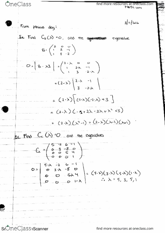 MATH 1104 Lecture 5: linear algebra (4.11.16) thumbnail