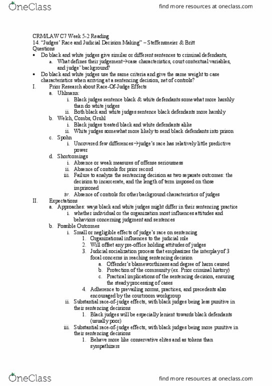 CRM/LAW C7 Chapter Notes - Chapter 14: Term Of Office thumbnail