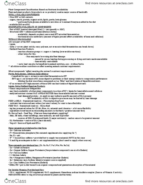 ANSC 3120 Lecture Notes - Lecture 6: Menadione, Riboflavin, Iodate thumbnail