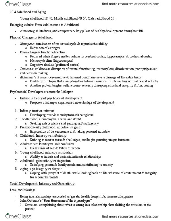 PSY100H1 Chapter Notes - Chapter 10.4: Prefrontal Cortex, Cerebral Cortex, Grey Matter thumbnail