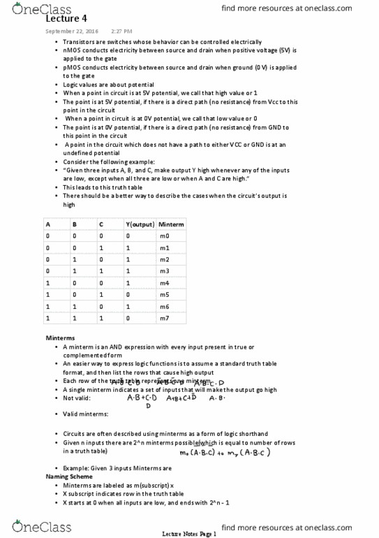 CSC258H1 Lecture Notes - Lecture 4: Canonical Normal Form, Threadx thumbnail