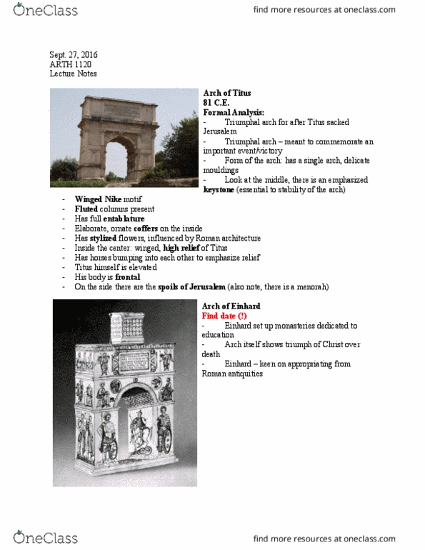 ARTH 1130 Lecture Notes - Lecture 3: Orans, Gothic Architecture, Brushstrokes thumbnail