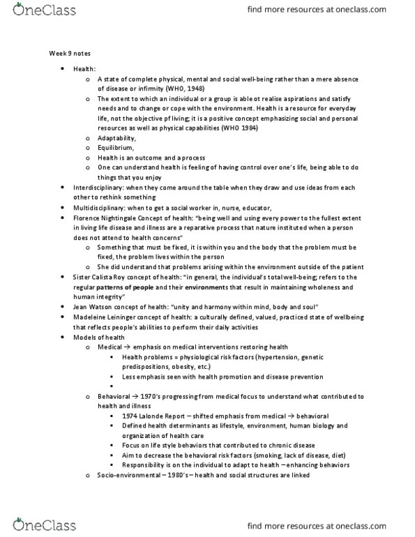 NSE 11A/B Lecture Notes - Lecture 9: Moral Responsibility, International Health, Prenatal Care thumbnail