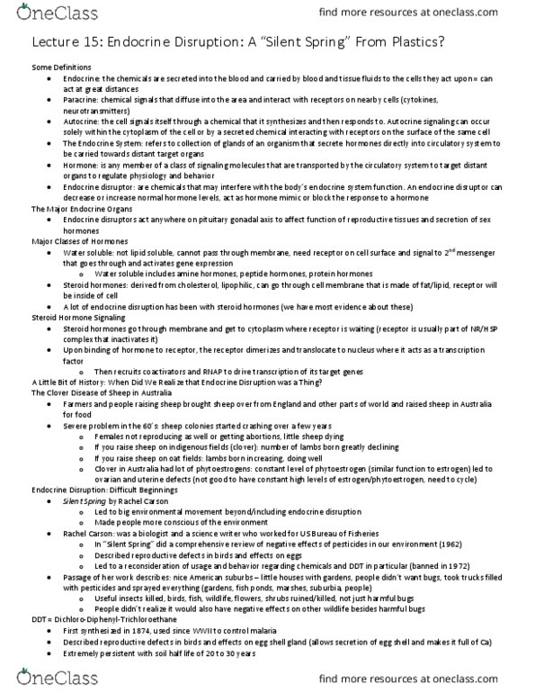 PHYSCI M140 Lecture Notes - Lecture 15: Polybrominated Diphenyl Ethers, Thermal Paper, Phthalate thumbnail