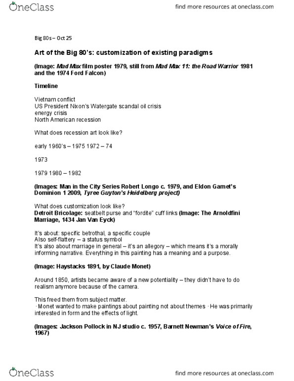 ARHS 1500 Lecture Notes - Lecture 6: Pinstriping, Dave Hickey, Gillian Wearing thumbnail