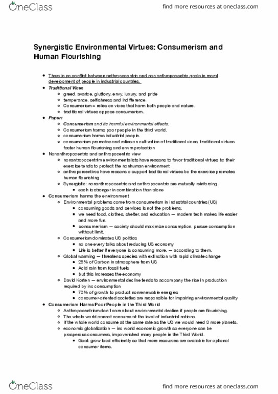 PHIL 1180 Chapter Notes - Chapter Consumption : Overconsumption, Frugality, Norm (Social) thumbnail