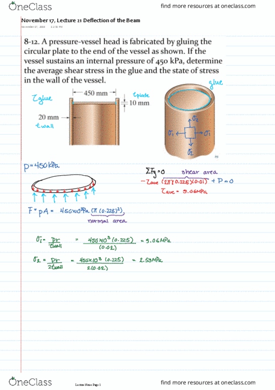 CIV E270 Lecture 21: November 17, Lecture 21 Deflection of the Beam thumbnail