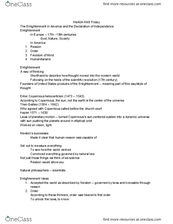 HISTORY 40A Lecture Notes - Lecture 24: Human Events, Universal History thumbnail