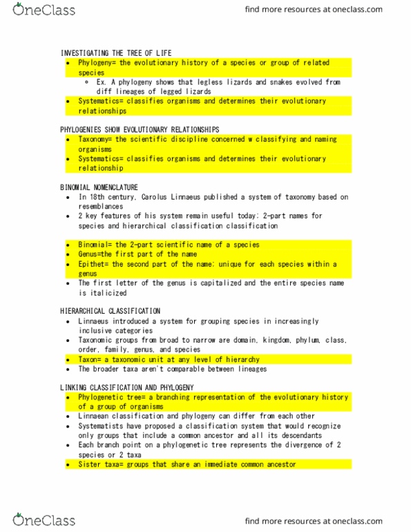 BIOL 102 Lecture 8: Chapter 26 Part 1 thumbnail