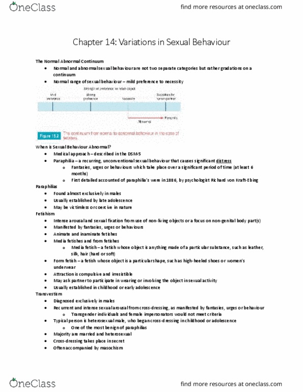 PSYC 3640 Chapter Notes - Chapter 14: Zoophilia, Relapse Prevention, Psychoactive Drug thumbnail