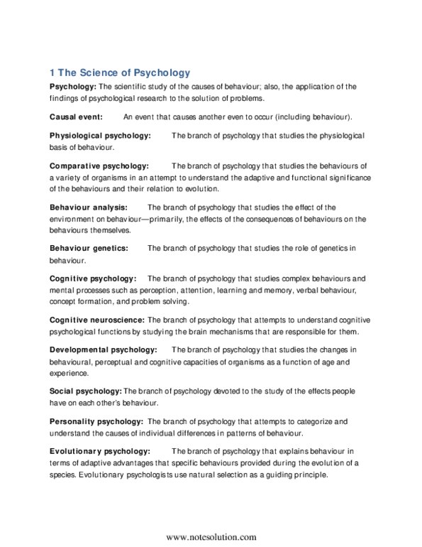 PSYA01H3 Chapter 1: Chapter 1 Notes thumbnail