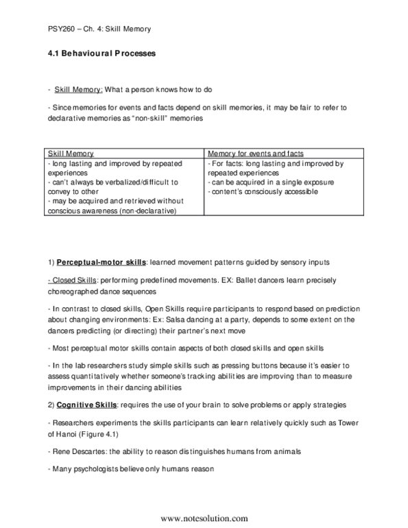 PSY260H1 Chapter 4: Chapter four textbook notes thumbnail