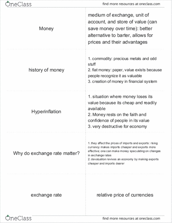 POLSCI 160 Chapter Notes - Chapter 25: Fiat Money, Trilemma, Hyperinflation thumbnail
