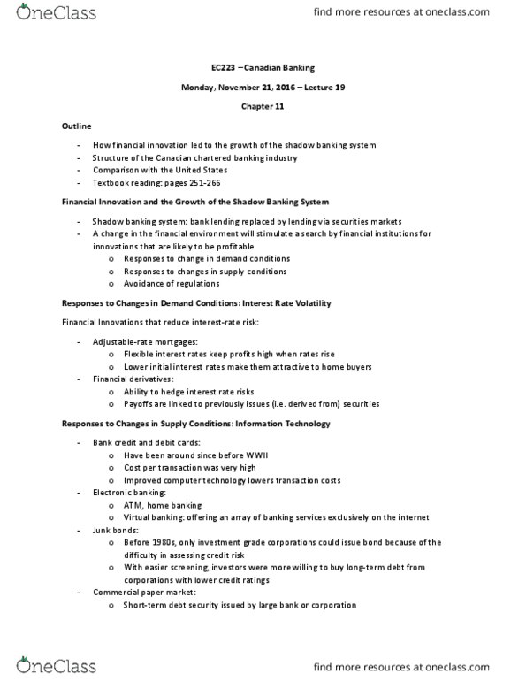 EC223 Lecture Notes - Lecture 19: Adverse Selection, Credit Union, Moral Hazard thumbnail