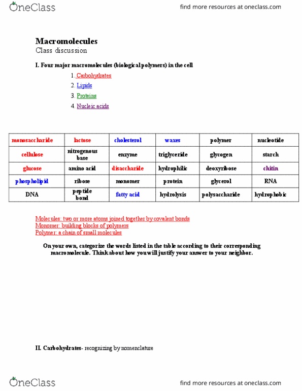 BIOL 101 Lecture Notes - Lecture 1: Dietary Fiber, Cardiovascular Disease, Peptide thumbnail