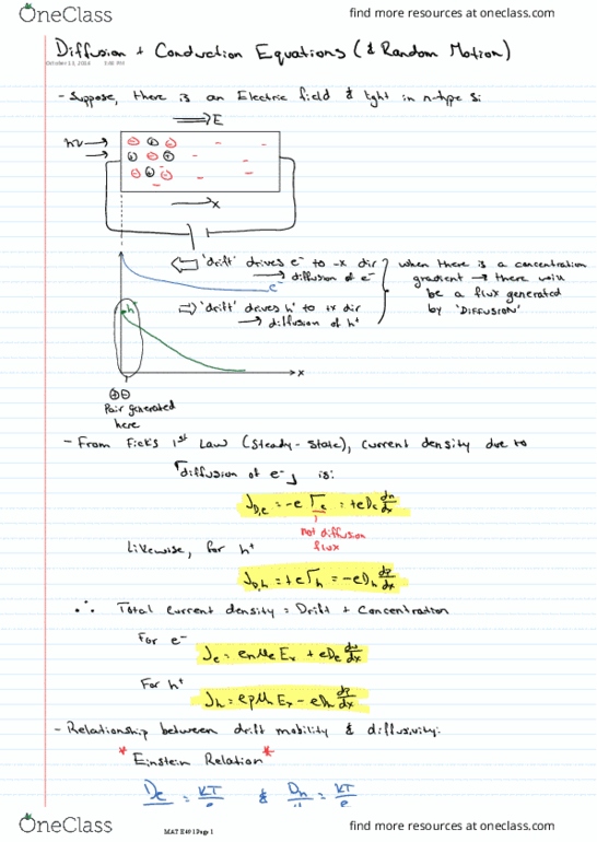 MAT E491 Lecture 18: L18 Diffusion + Conduction Equations (and Random Motion) thumbnail