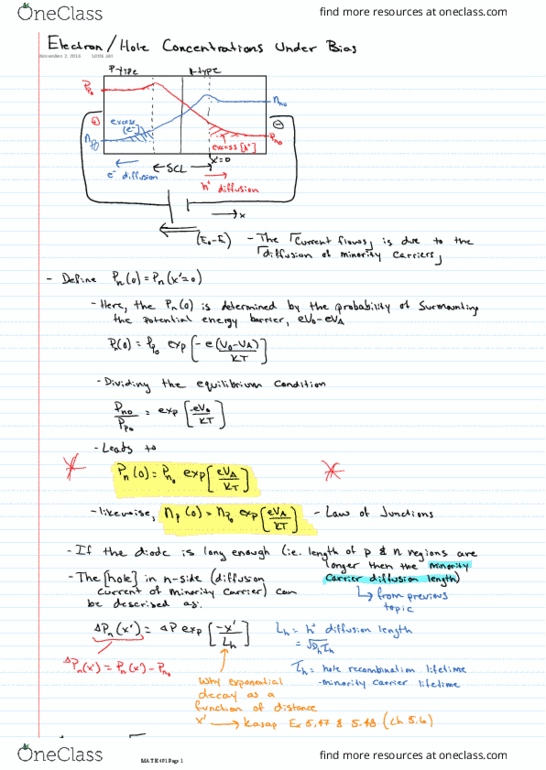 MAT E491 Lecture 25: L25 Electron Hole Concentrations Under Bias thumbnail