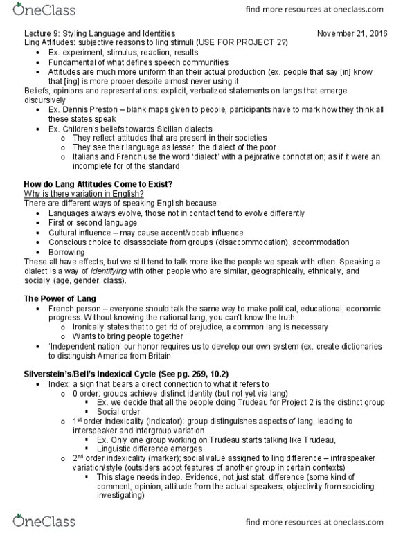 LIN251H1 Lecture Notes - Lecture 9: Dependent And Independent Variables, Femininity, Language Policy thumbnail