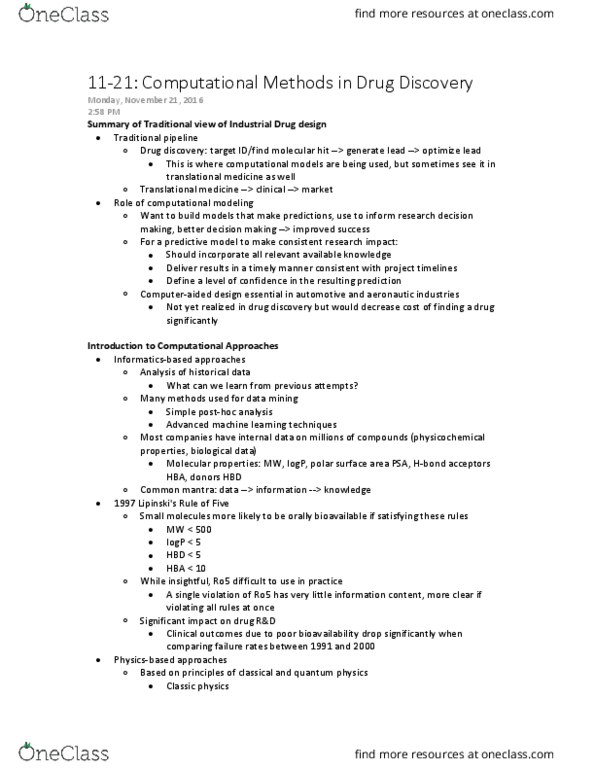 BIOL 1300 Lecture Notes - Lecture 9: Sildenafil, Drug Metabolism, Protein Structure thumbnail