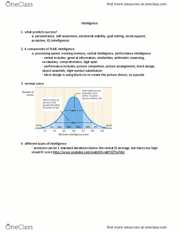 PSYC 101 Lecture Notes - Lecture 14: Heritability, Normal Distribution thumbnail