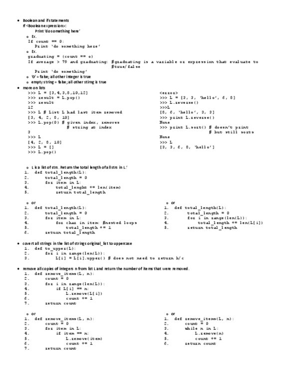 CSC108H1 Lecture Notes - Boolean Expression, Empty String thumbnail