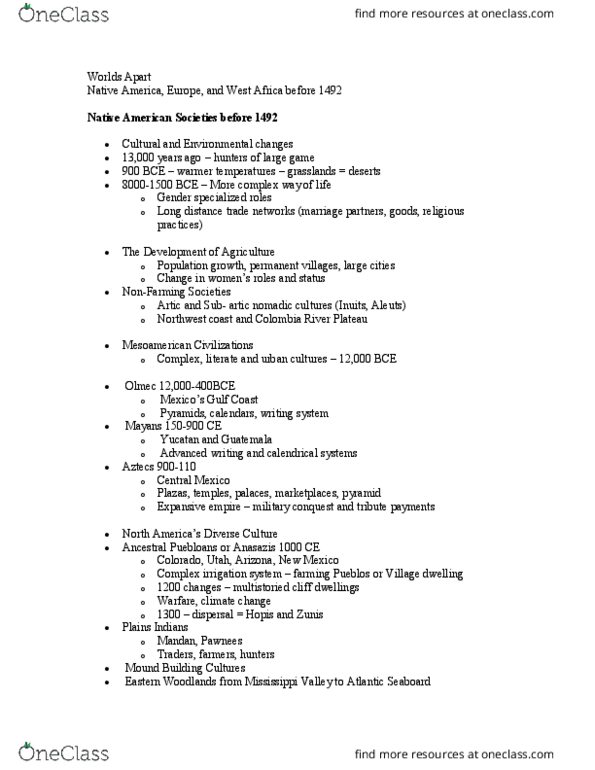 HS 131 Lecture 6: HS131 Worlds Apart Notes thumbnail