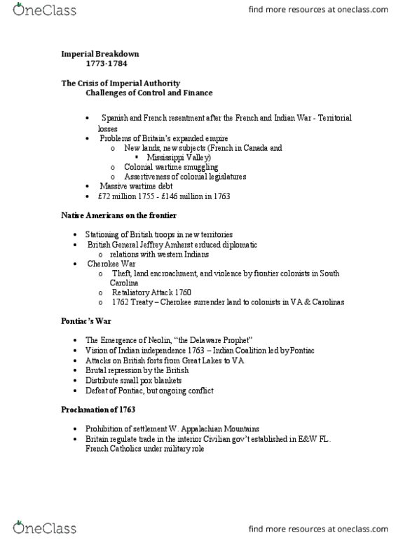 HS 131 Lecture 17: HS131 Imperial Breakdown Notes thumbnail