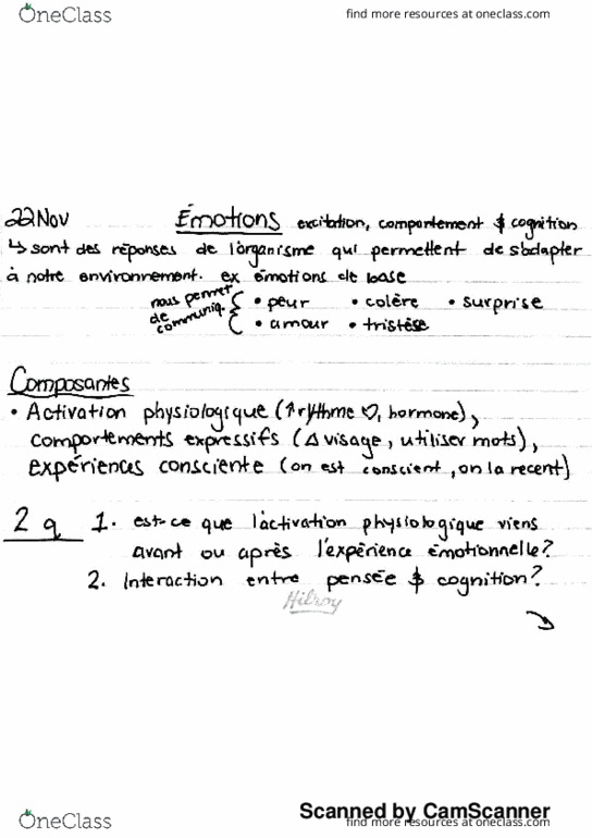 PSY 1501 Lecture 9: Émotions thumbnail