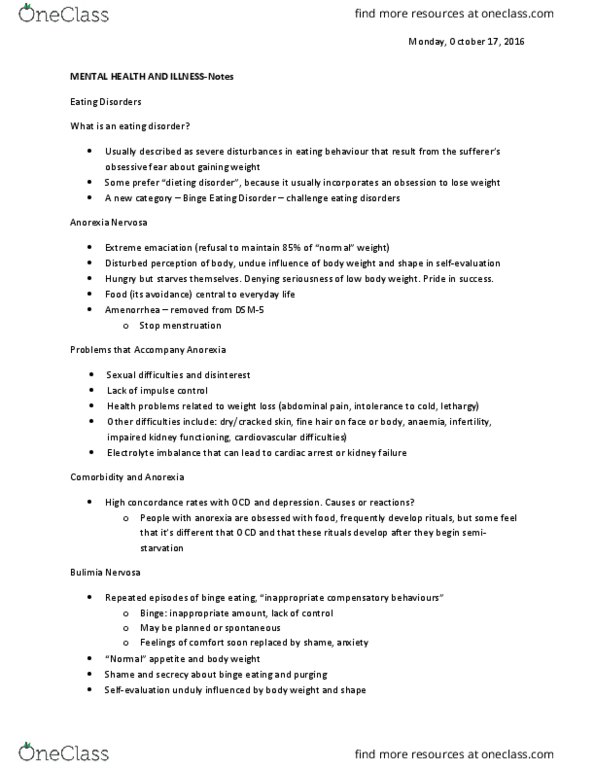 HLTHAGE 1CC3 Lecture 10: Eating Disorders 6-1 thumbnail