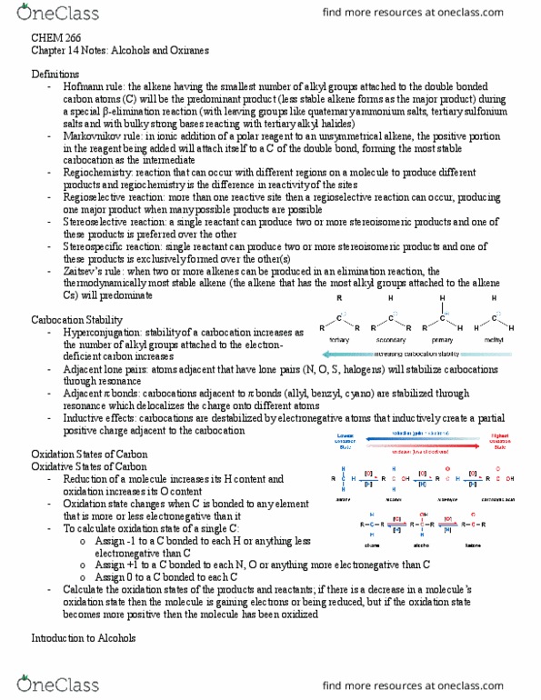 CHEM266 Chapter Notes - Chapter 14: Organolithium Reagent, Grignard Reaction, Carbonyl Group thumbnail