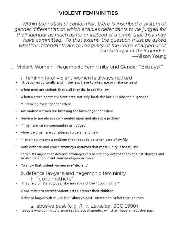 SOSC 1350 Chapter Notes -Psy, Femininity, 3 Women thumbnail