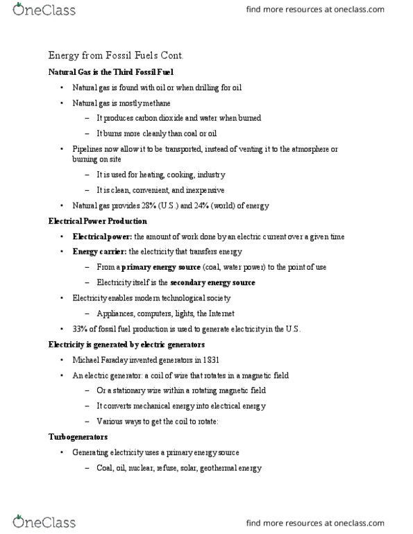 ENVS 1126 Lecture Notes - Lecture 18: Rotating Magnetic Field, Michael Faraday, Electric Generator thumbnail