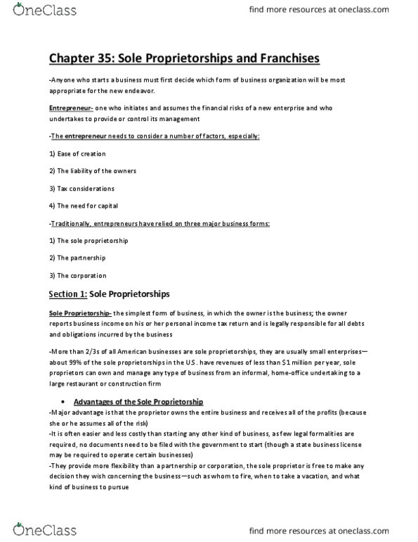 BL 2990 Lecture Notes - Lecture 5: Franchise Rule, Franchise Disclosure Document, Limited Liability Partnership thumbnail