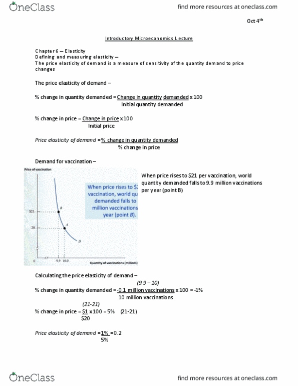 ECN 104 Lecture Notes - Lecture 5: Midpoint Method, Demand Curve, Standard-Definition Television thumbnail