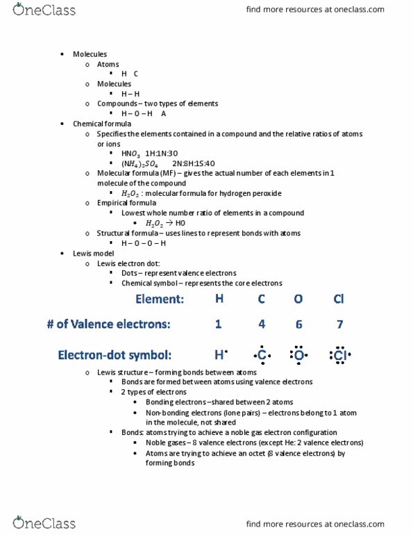 CH 101 Lecture Notes - Lecture 5: Ionic Compound, Formula Unit, Electron Configuration thumbnail