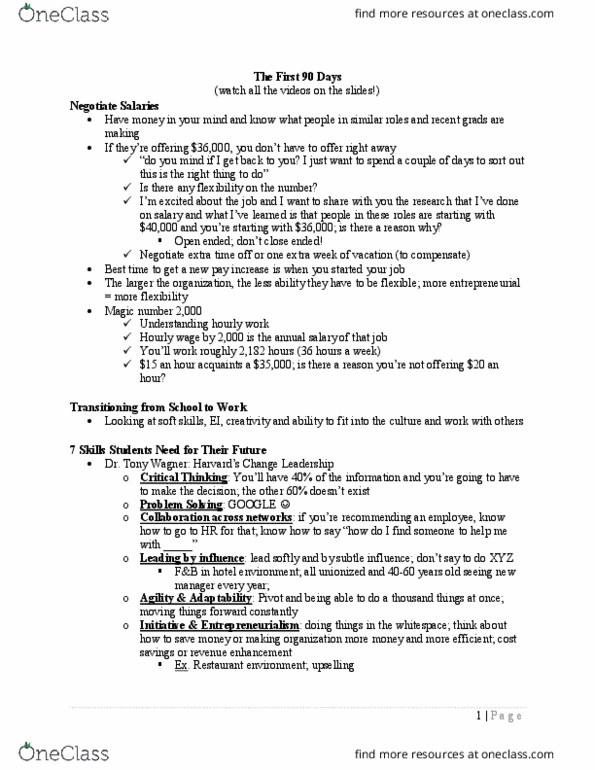HTH 901 Lecture Notes - Lecture 11: G Adventures, Upselling, Type A And Type B Personality Theory thumbnail