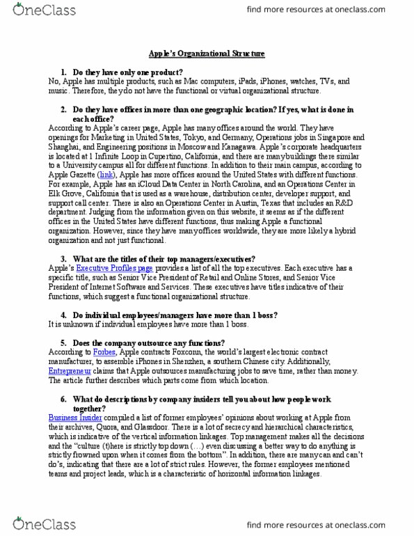 BU398 Lecture Notes - Lecture 1: Elk Grove, California, Cupertino, California, Hybrid Organization thumbnail