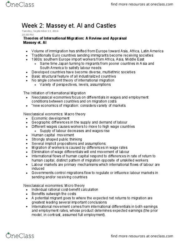 SOC375H5 Chapter Notes - Chapter 2: Immigration, Crop Insurance, Core Countries thumbnail