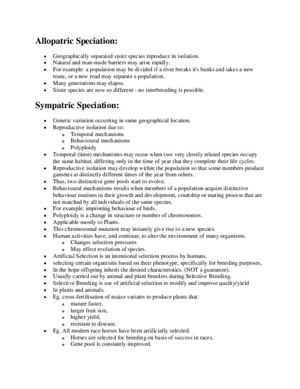 BLG 251 Lecture Notes - Reproductive Isolation, Gene Pool, Polyploid thumbnail
